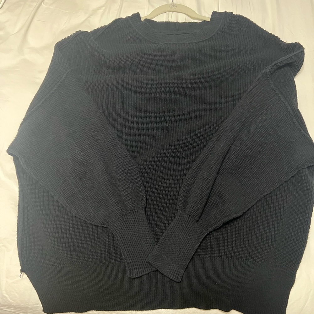 Aerie Black Cotton Sweater